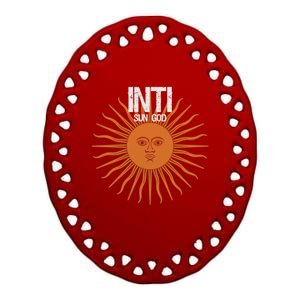 Pregiftcolumbus Inca Gift Inti Sun God Ceramic Oval Ornament