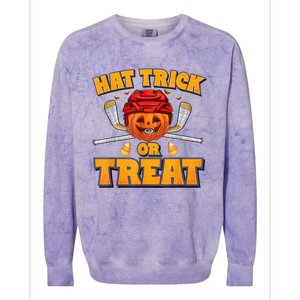 Pumpkin Ice Hockey Player Halloween Costume Colorblast Crewneck Sweatshirt