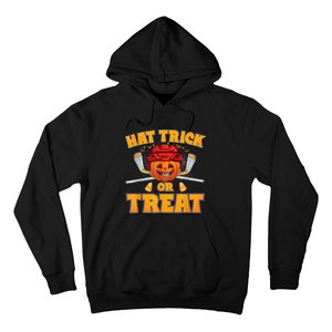 Pumpkin Ice Hockey Player Halloween Costume Hoodie