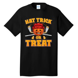 Pumpkin Ice Hockey Player Halloween Costume Tall T-Shirt