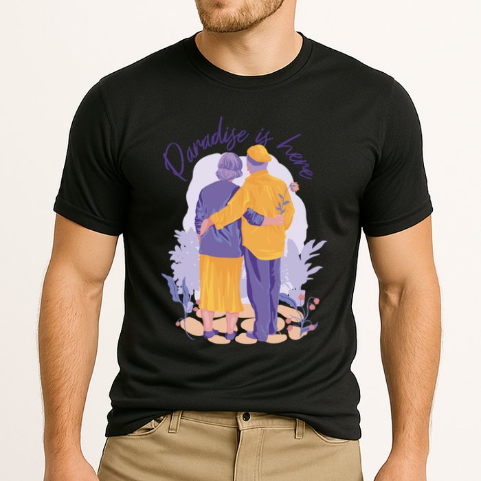 Paradise Is Here Alder Couple Cooling Performance Crew T-Shirt