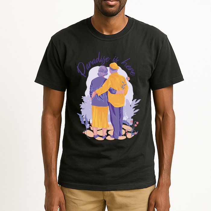 Paradise Is Here Alder Couple Tall T-Shirt