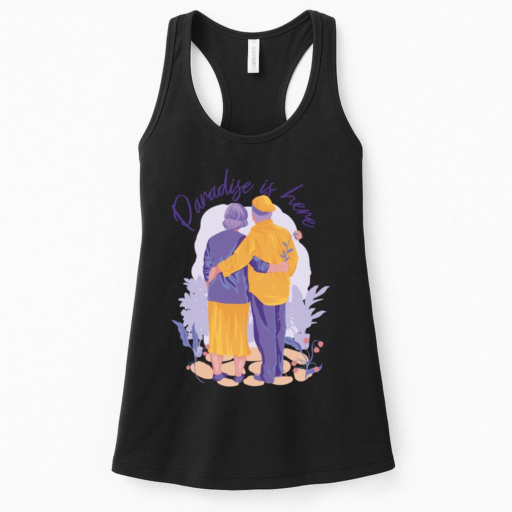 Paradise Is Here Alder Couple Womens Tank Top
