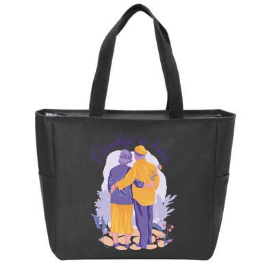 Paradise Is Here Alder Couple Zip Tote Bag