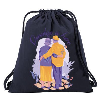 Paradise Is Here Alder Couple Drawstring Bag