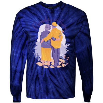 Paradise Is Here Alder Couple Tie-Dye Long Sleeve Shirt