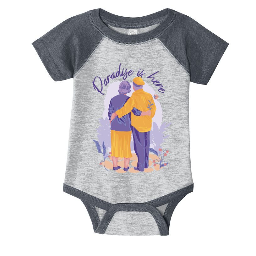 Paradise Is Here Alder Couple Infant Baby Jersey Bodysuit