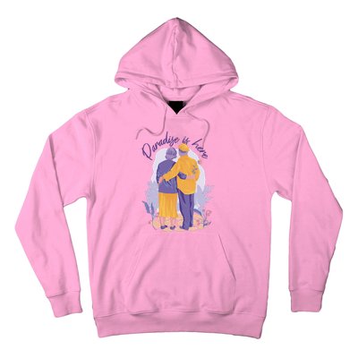 Paradise Is Here Alder Couple Hoodie