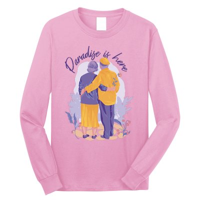 Paradise Is Here Alder Couple Long Sleeve Shirt