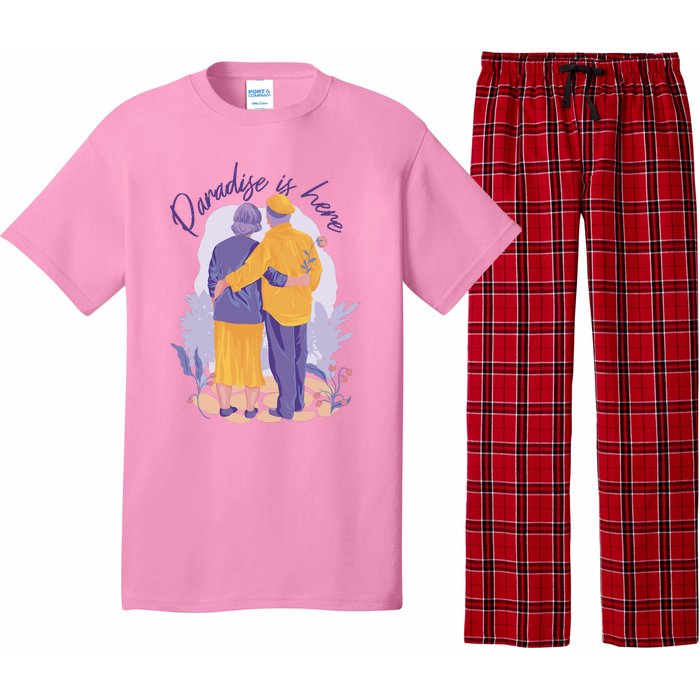 Paradise Is Here Alder Couple Pajama Set