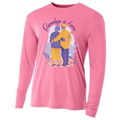 Paradise Is Here Alder Couple Cooling Performance Long Sleeve Crew