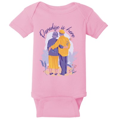 Paradise Is Here Alder Couple Baby Bodysuit