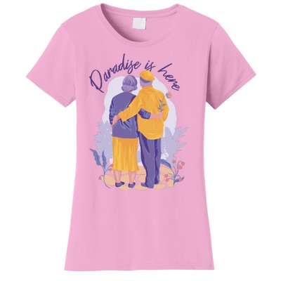 Paradise Is Here Alder Couple Women's T-Shirt