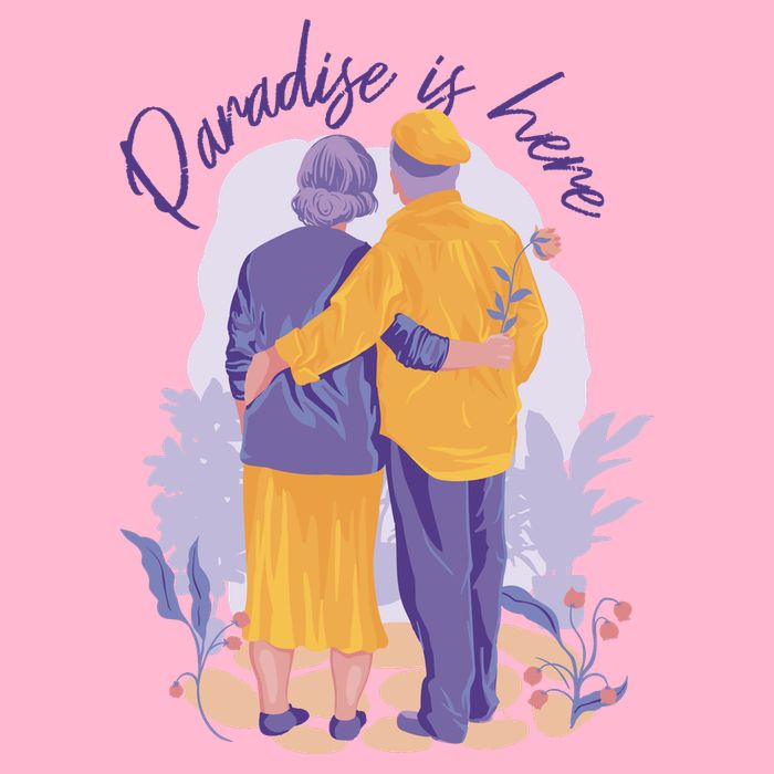 Paradise Is Here Alder Couple Womens T-Shirt