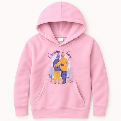 Paradise Is Here Alder Couple Kids Hoodie