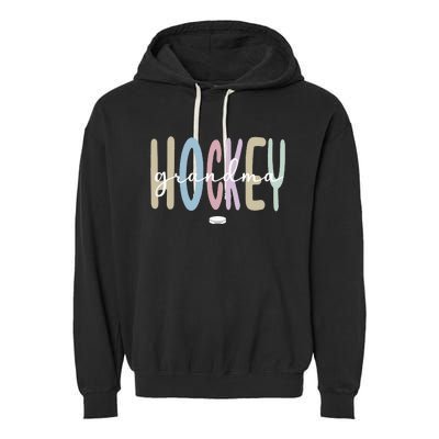 Proud Ice Hockey Grandma Ice Hockey Grandmother Garment-Dyed Fleece Hoodie