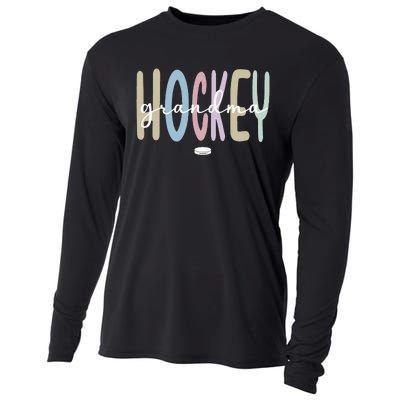 Proud Ice Hockey Grandma Ice Hockey Grandmother Cooling Performance Long Sleeve Crew