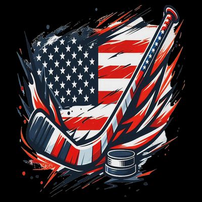 Patriotic Ice Hockey 4th Of July Usa Independence Day T-Shirt