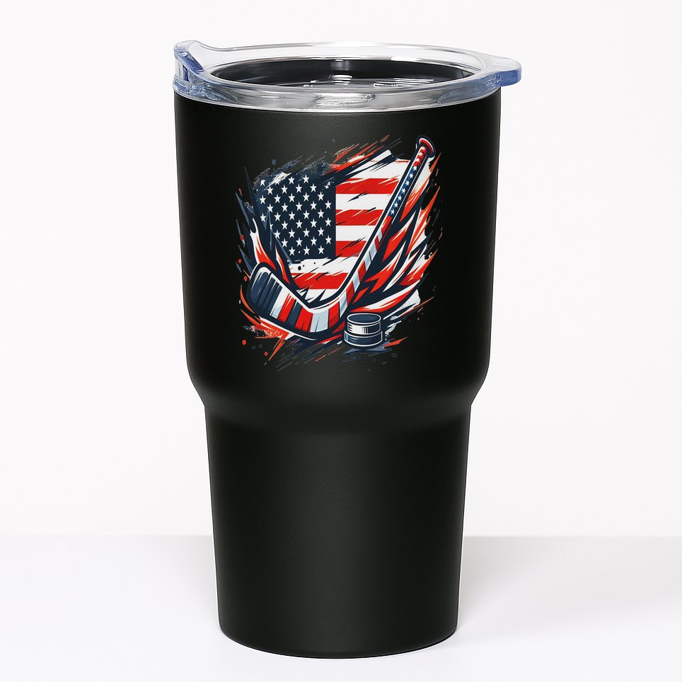 Patriotic Ice Hockey 4th Of July Usa Independence Day Tumbler
