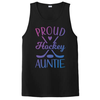 Proud Ice Hockey Aunt Of A Hockey Player Auntie Gift PosiCharge Competitor Tank