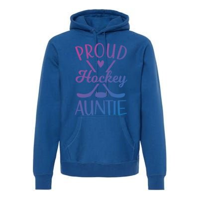 Proud Ice Hockey Aunt Of A Hockey Player Auntie Gift Premium Hoodie