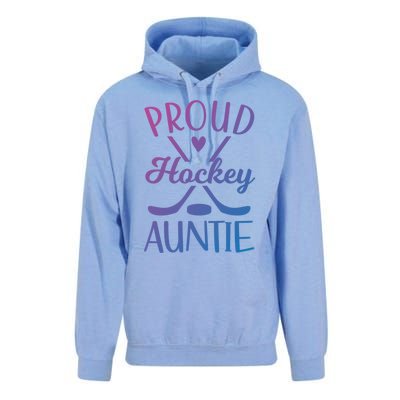 Proud Ice Hockey Aunt Of A Hockey Player Auntie Gift Unisex Surf Hoodie