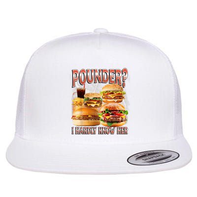 Pounder I Hardly Know Her Funny Unhinged Hamburger Meme Flatbill Hat