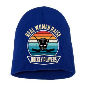 Proud Ice Hockey Mom Real Raise Hockey Players Cute Gift Short Acrylic Beanie