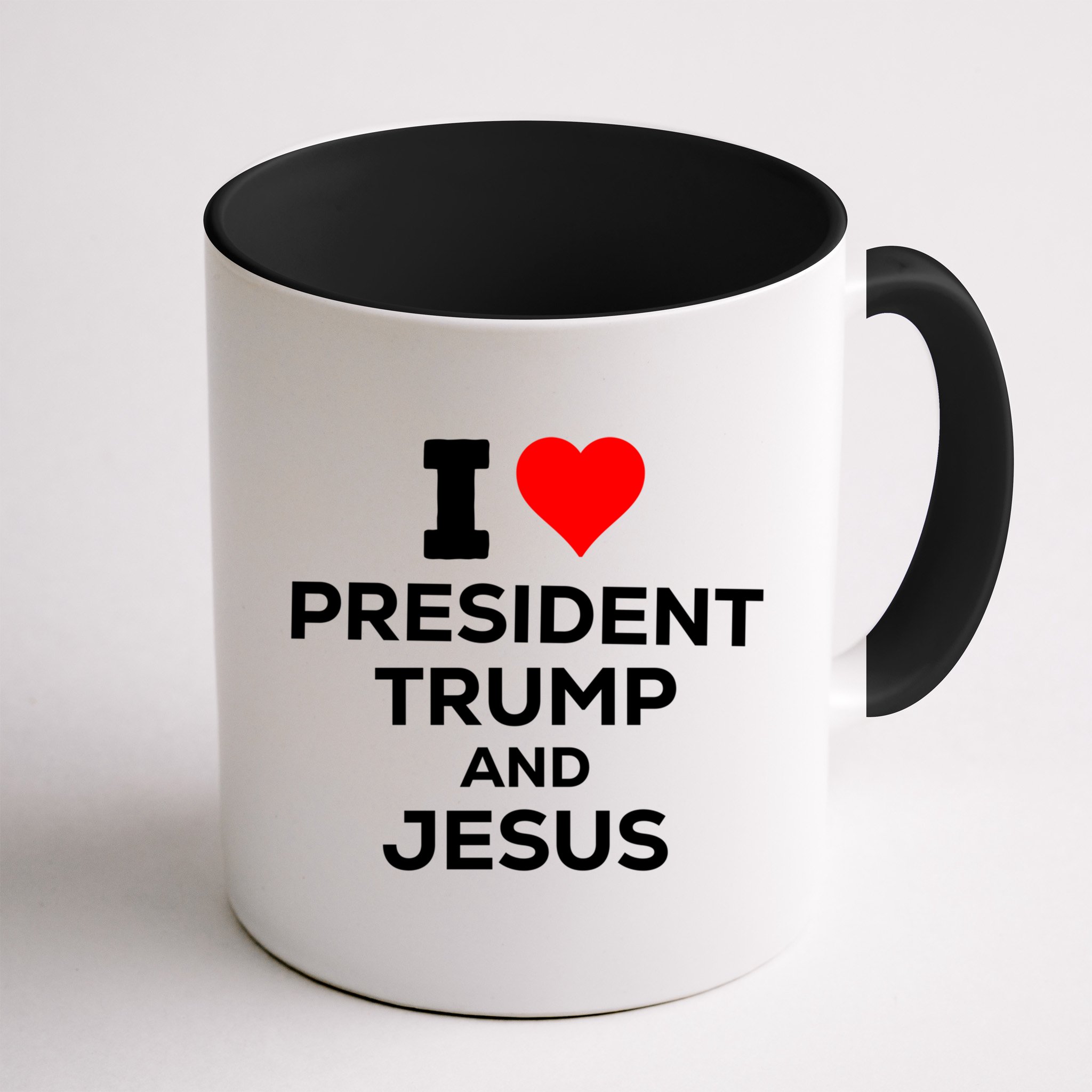Patriotic I Heart Love President Trump And Jesus Usa Maga Gift Mug