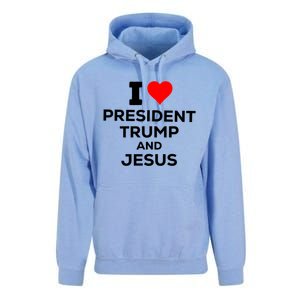 Patriotic I Heart Love President Trump And Jesus Usa Maga Gift Unisex Surf Hoodie