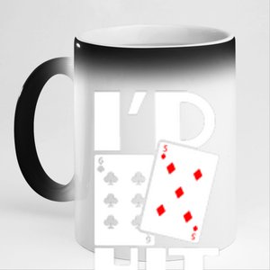 Poker ID Hit That Gambling Texas Hold Em Card Game 11oz Black Color Changing Mug