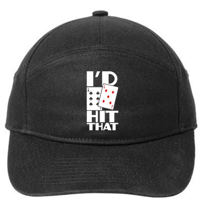 Poker ID Hit That Gambling Texas Hold Em Card Game 7-Panel Snapback Hat