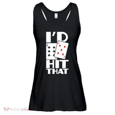 Poker ID Hit That Gambling Texas Hold Em Card Game Ladies Essential Flowy Tank