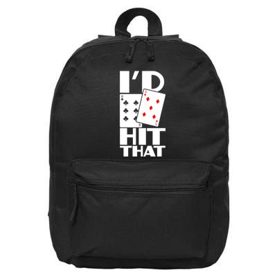 Poker ID Hit That Gambling Texas Hold Em Card Game 16 in Basic Backpack