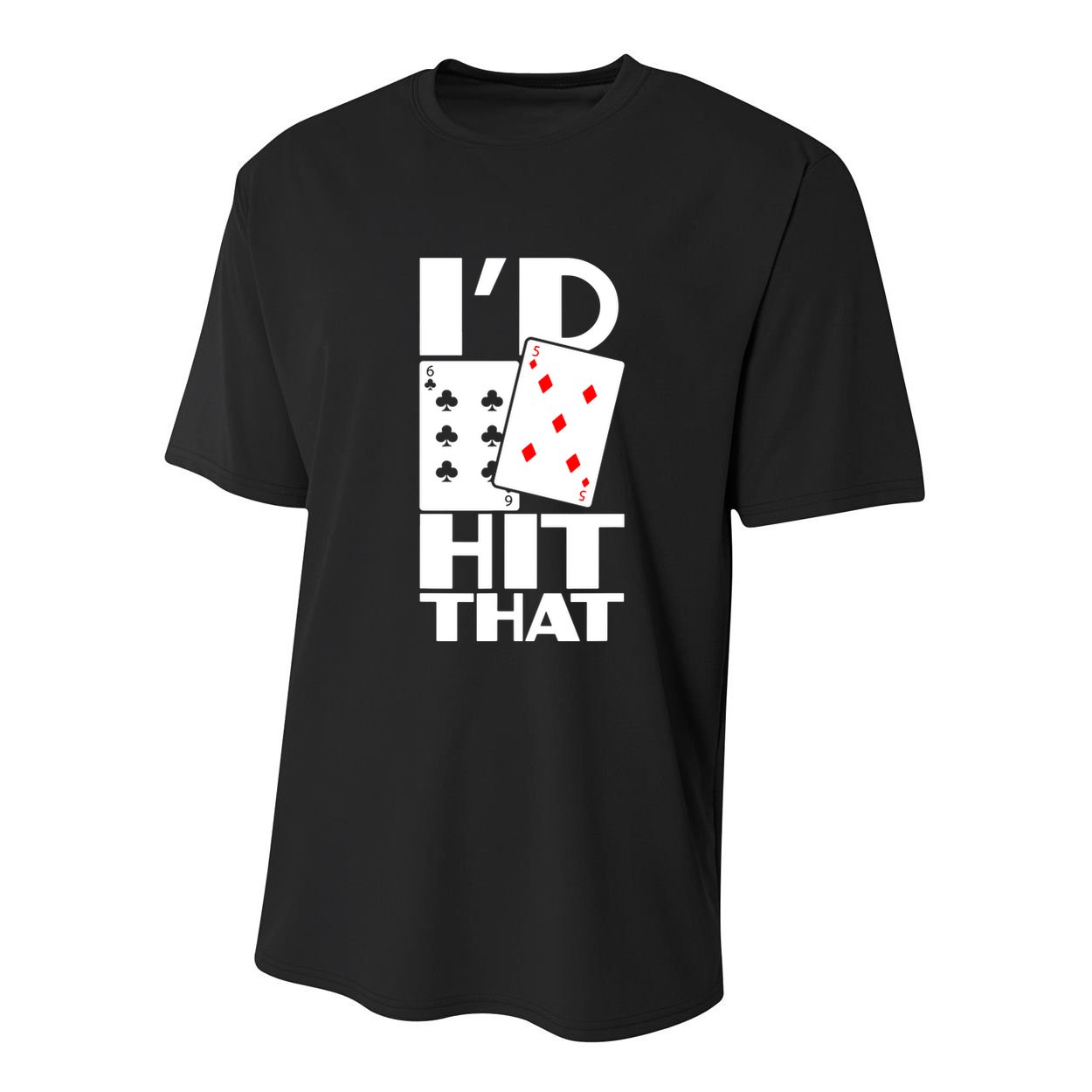 Poker ID Hit That Gambling Texas Hold Em Card Game Youth Performance Sprint T-Shirt