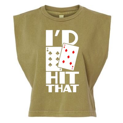 Poker ID Hit That Gambling Texas Hold Em Card Game Garment-Dyed Women's Muscle Tee