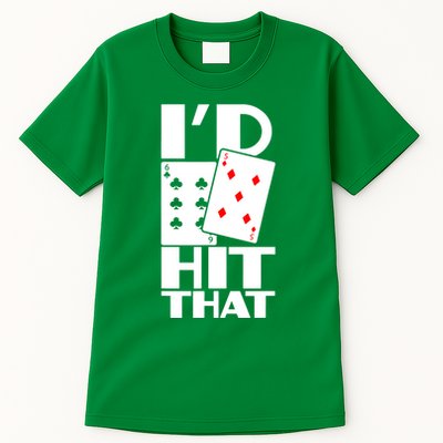Poker ID Hit That Gambling Texas Hold Em Card Game Tall T-Shirt