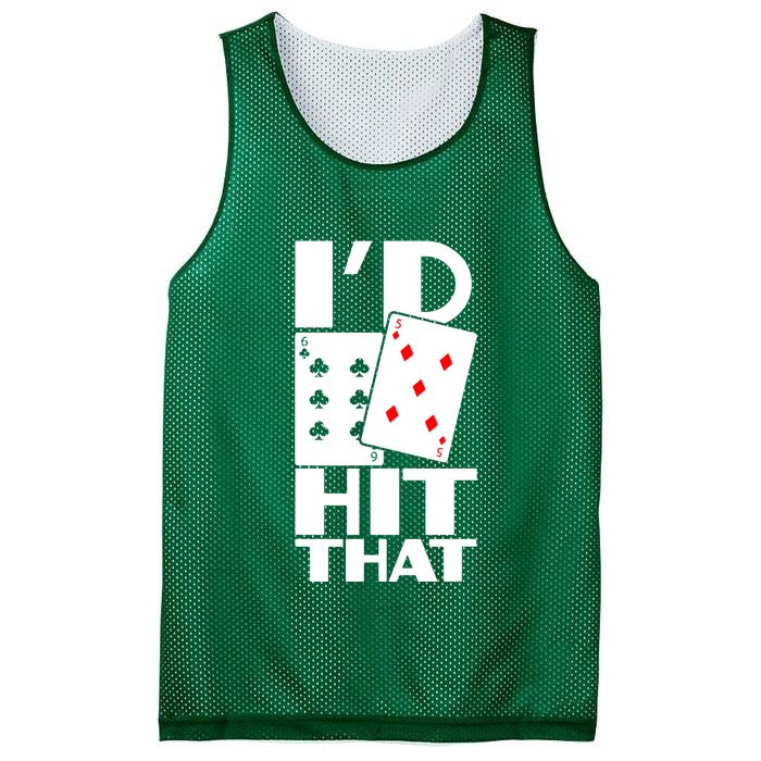 Poker ID Hit That Gambling Texas Hold Em Card Game Mesh Reversible Basketball Jersey Tank