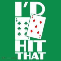 Poker ID Hit That Gambling Texas Hold Em Card Game Womens T-Shirt