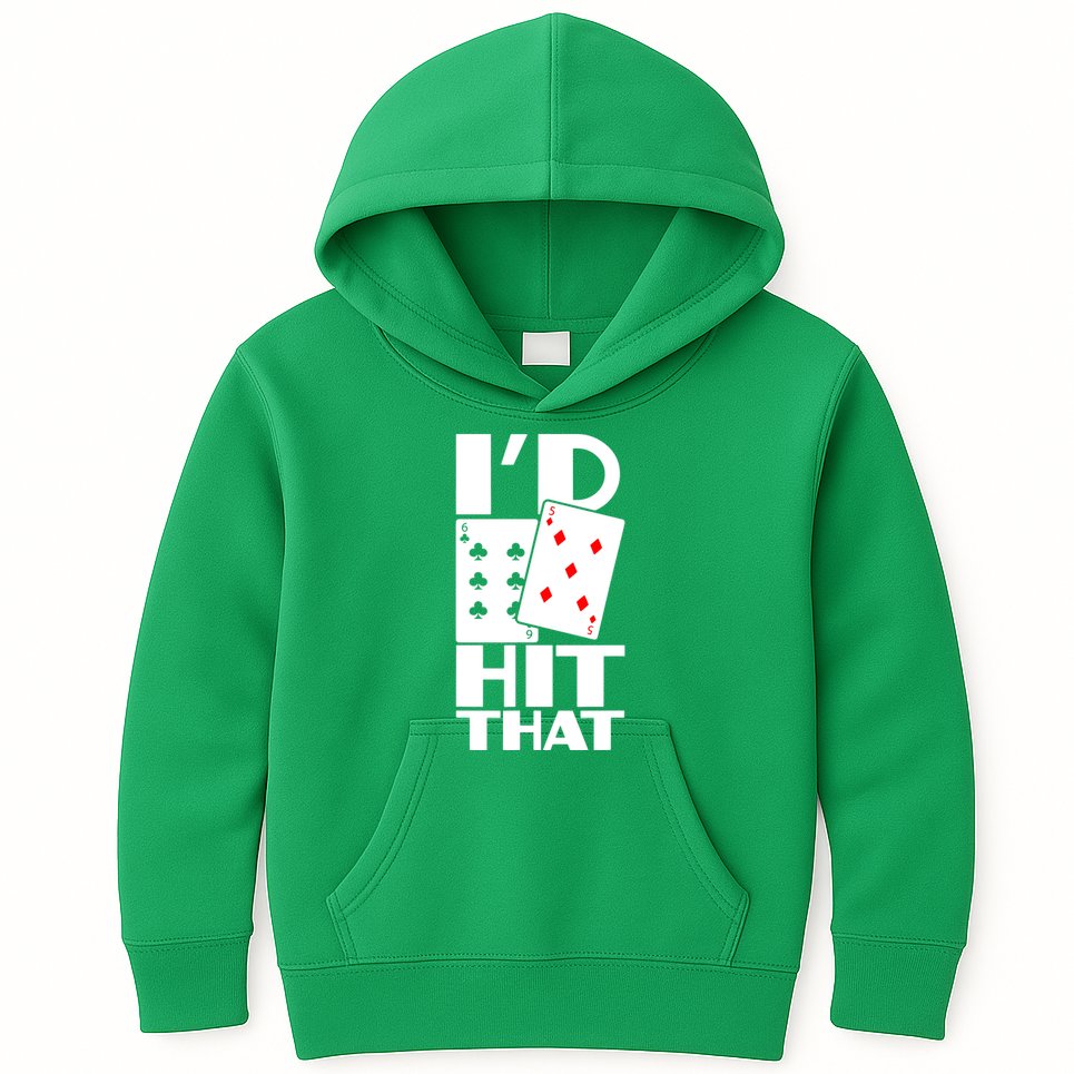 Poker ID Hit That Gambling Texas Hold Em Card Game Kids Hoodie