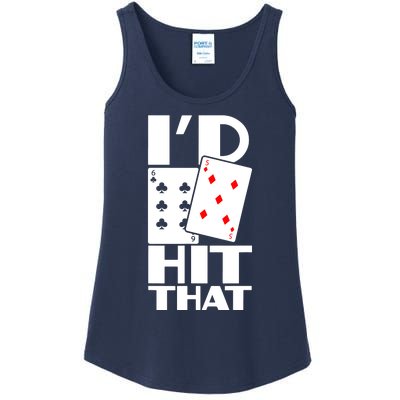 Poker ID Hit That Gambling Texas Hold Em Card Game Ladies Essential Tank