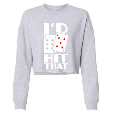 Poker ID Hit That Gambling Texas Hold Em Card Game Cropped Pullover Crew