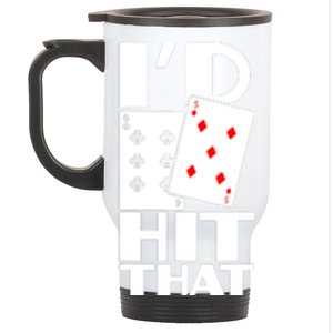 Poker ID Hit That Gambling Texas Hold Em Card Game Stainless Steel Travel Mug