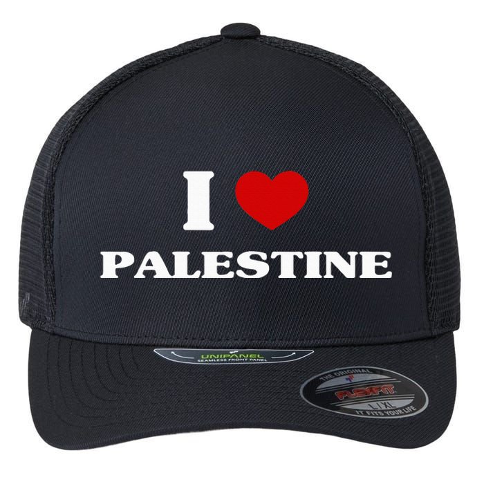 Palestine I Heart Palestine Souvenir I Love Palestine Flexfit Unipanel Trucker Cap