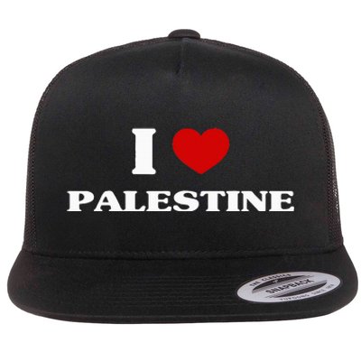 Palestine I Heart Palestine Souvenir I Love Palestine Flat Bill Trucker Hat