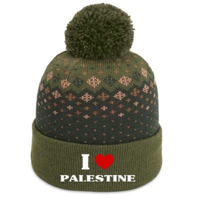 Palestine I Heart Palestine Souvenir I Love Palestine The Baniff Cuffed Pom Beanie