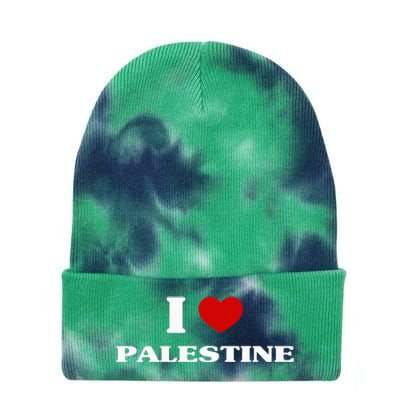 Palestine I Heart Palestine Souvenir I Love Palestine Tie Dye 12in Knit Beanie