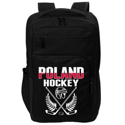 Poland Ice Hockey Fans Jersey Polish Hockey Team Supporter Gift Impact Tech Backpack