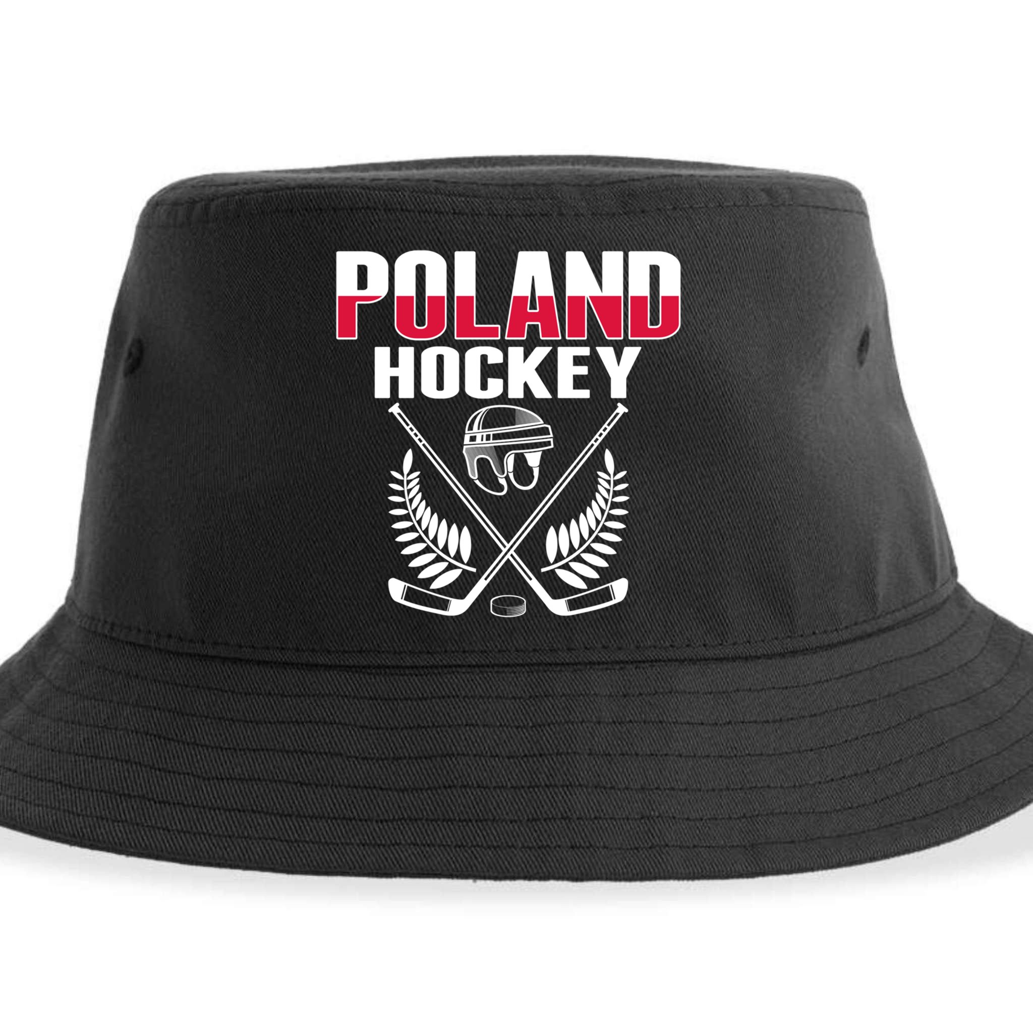 Poland Ice Hockey Fans Jersey Polish Hockey Team Supporter Gift Sustainable Bucket Hat