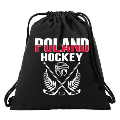 Poland Ice Hockey Fans Jersey Polish Hockey Team Supporter Gift Drawstring Bag